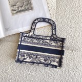 Dior mini book tote in embroidered canvas BF041509