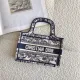 Dior mini book tote in embroidered canvas BF041509