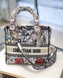 Dior 2 colors Book Tote bag in embroidered canvas BF041514