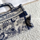 Dior mini book tote in embroidered canvas BF041509