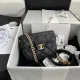 Channnel 3 colors Original Leather Long Chain Shoulder Handbag  DJ041608