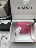 Channnel 6 colors Original Leather Long Chain Shoulder Handbag  DJ041604