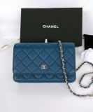 Channnel 6 colors Original Leather Long Chain Shoulder Handbag SL041603