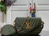 Louis vuitton 3 colors new Wave leather camera bag   MJ2142305