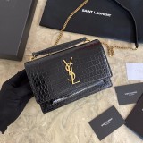 Saint Laurent Original kate Small with tassel in Embossed crocodle shiny leather  441973 MTX2143023