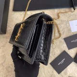 Saint Laurent Original kate Small with tassel in Embossed crocodle shiny leather  441973 MTX2143023