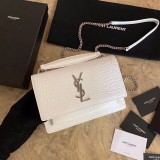 Saint Laurent Original kate Small with tassel in Embossed crocodle shiny leather  441973 MTX2143023