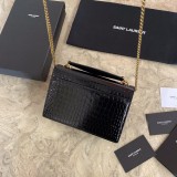 Saint Laurent Original kate Small with tassel in Embossed crocodle shiny leather  441973 MTX2143023