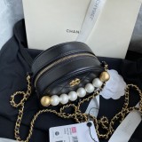 Channnel 2 colors Original Leather Long Chain Shoulder Handbag DJ052204