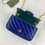 Gucci GG Marmont matelassé leather super mini bag EY21062403