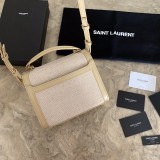 Saint Laurent Original Monogram All Over Small Satchel In Suede bag MTX2170107