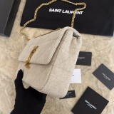 Saint Laurent Original Monogram All Over Small Satchel In Suede bag MTX2170102