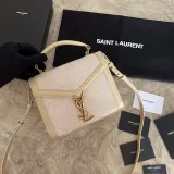 Saint Laurent Original Monogram All Over Small Satchel In Suede bag MTX2170107