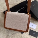 Saint Laurent Original Monogram All Over Small Satchel In Suede bag MTX2180304