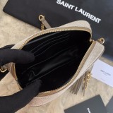 Saint Laurent Original Monogram All Over Small Satchel In Suede bag MTX2180303