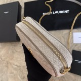 Saint Laurent Original Monogram All Over Small Satchel In Suede bag MTX2180303