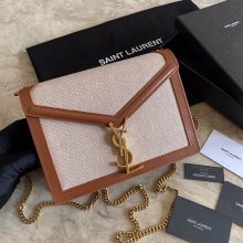 Saint Laurent Original Monogram All Over Small Satchel In Suede bag MTX2180305