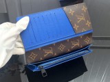 Louis vuitton original Damier Graphite and Epi Brazza wallet MX2180801