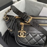 Channnel 2 colors Original Leather Long Chain Shoulder Handbag DJ2181311