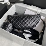 Channnel 2 colors Original Leather Long Chain Shoulder Handbag DJ2181311