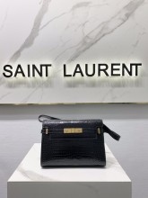 Saint Laurent Original kate Small with tassel in Embossed crocodle shiny leather MTX211004