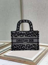 Dior mini book tote in embroidered canvas EY211007