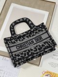 Dior mini book tote in embroidered canvas EY211007