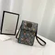 Guccii Bee print GG Supreme pouch EY21102609