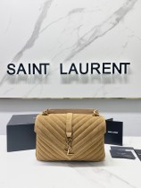 Saint Laurent Original Monogram All Over Small Satchel In Suede bag MTX21110106