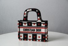 Dior mini book tote in embroidered canvas DMZ22040903