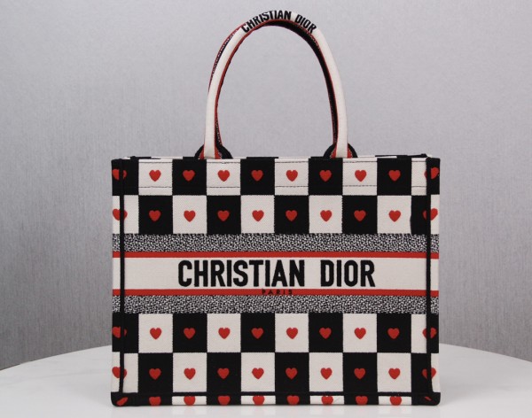 Dior mini book tote in embroidered canvas DMZ22040904