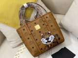 MCM mini Stark Classic in Visetos shopping bag 22042910