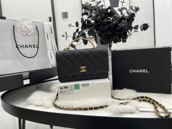 Channnel 4 colors Original Leather Long Chain Shoulder Handbag DJ22050501