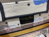 Dior mini book tote in embroidered canvas EY22062206