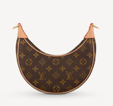 Louis vuitton M81098 monogram the Loop handbag is a half-moon baguette