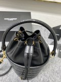 Saint Laurent Original Monogram All Over Bucket Bag In Suede bag  MTX22102521