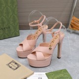 Gucci women high heel 14cm shoes HG23070712