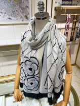 C*HANEL scarf cashmere 140*140CM AN23120728