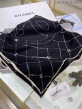 C*HANEL scarf cashmere 140*140CM AN23120720