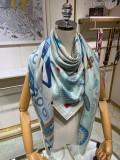 H*ermes scarf cashmere 140*140CM AN23120721