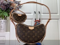 Louis vuitton M46828  monogram the Loop handbag is a half-moon baguette MX24010604