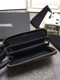 Chanel original grained calfskin black wallet GZ24012115