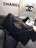 Chanel original grained calfskin black wallet GZ24012115