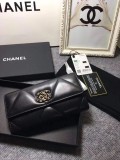 Chanel original grained calfskin black wallet GZ24012114