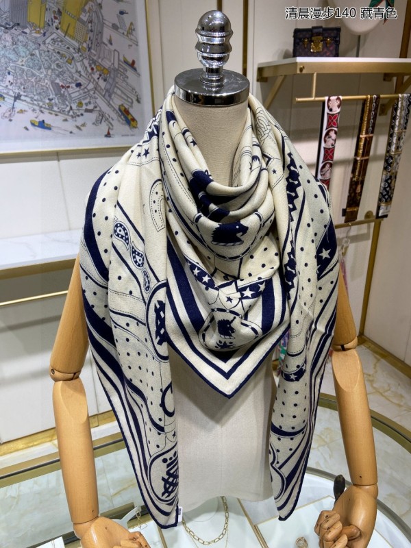 H*ermes scarf cashmere 140*140CM AN24012206