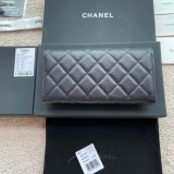 Chanel original grained calfskin black wallet GZ24012505