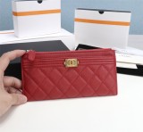 Chanel original grained calfskin black wallet GZ24012506