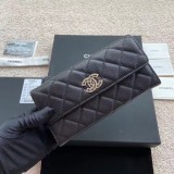 Chanel original grained calfskin black wallet GZ24012505