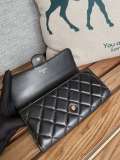 Chanel original grained calfskin black wallet GZ24031211