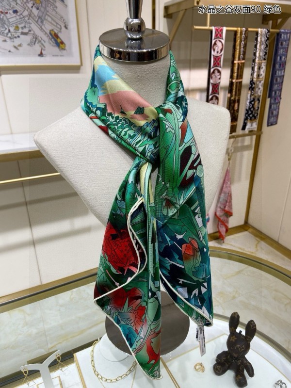 H*ermes Scarf 90-90CM Silk AN24080331